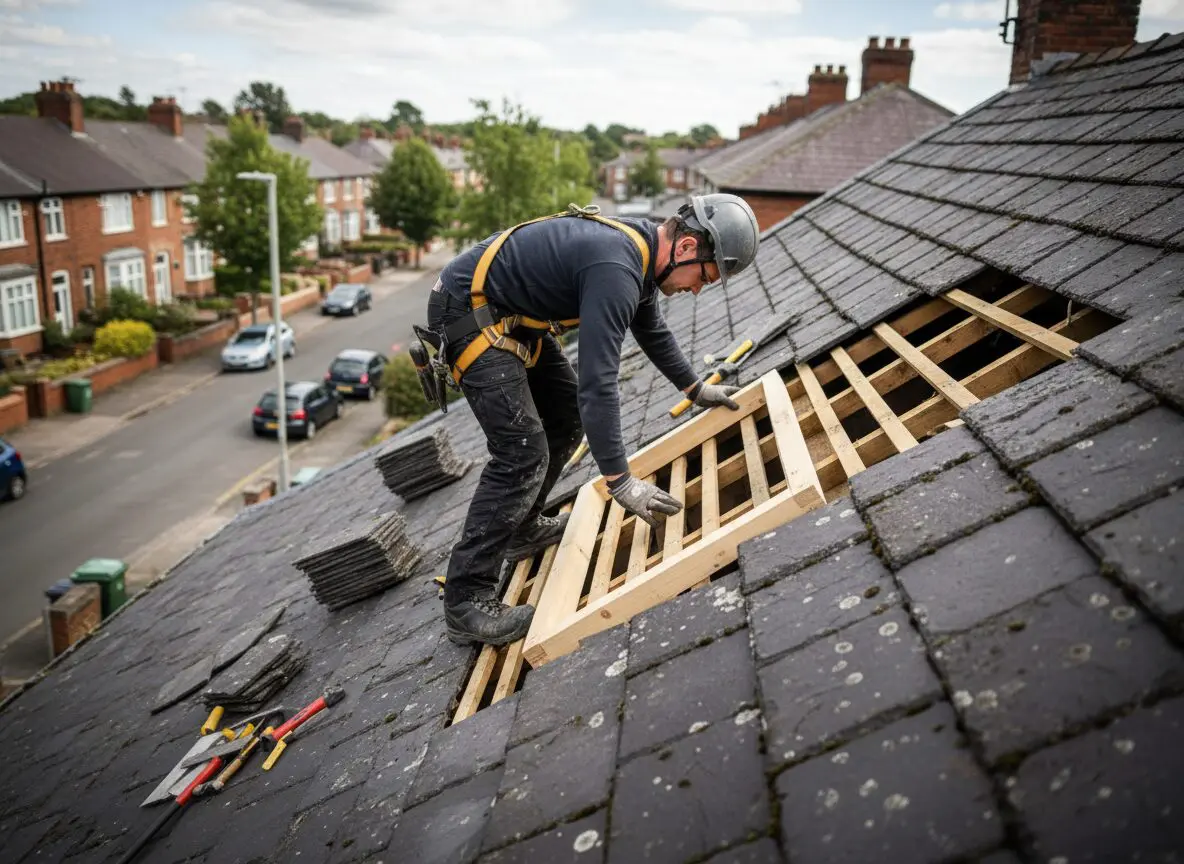 Roof window installation in a loft in Sheffield