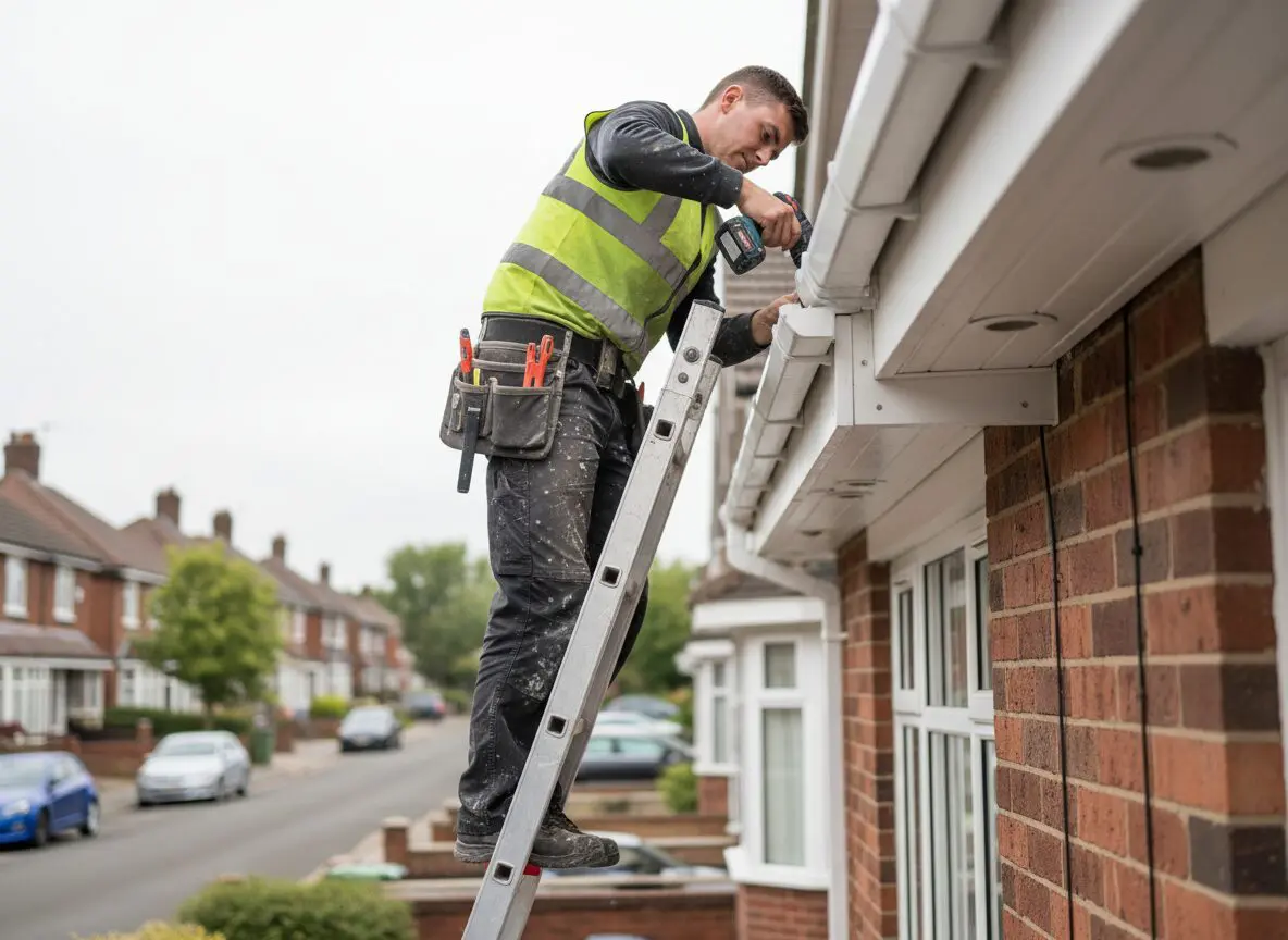 UPVC fascia, soffit and gutter installation in Sheffield